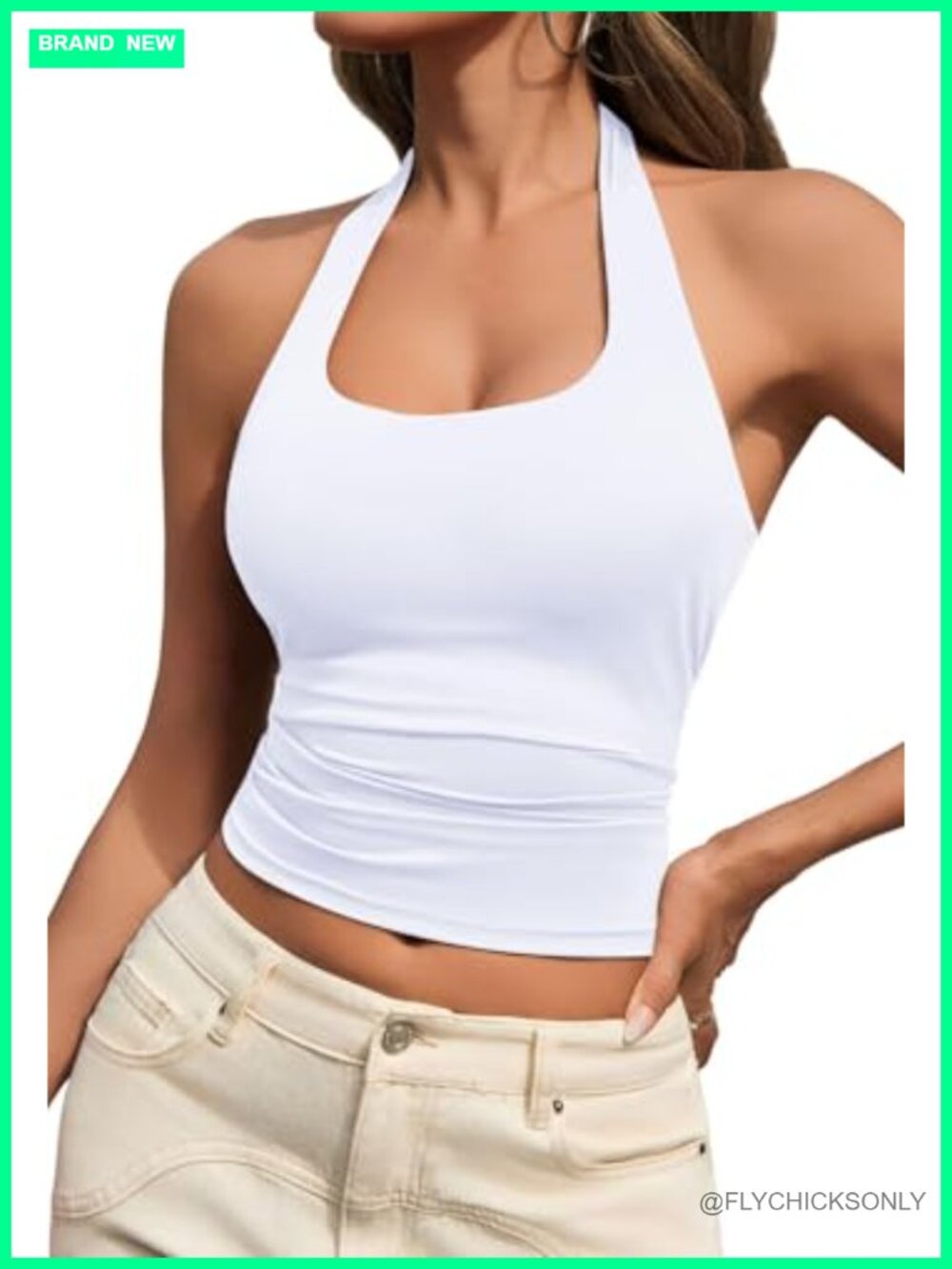 Halter Top Women Backless Sleeveless Yoga Tank Top Y2K